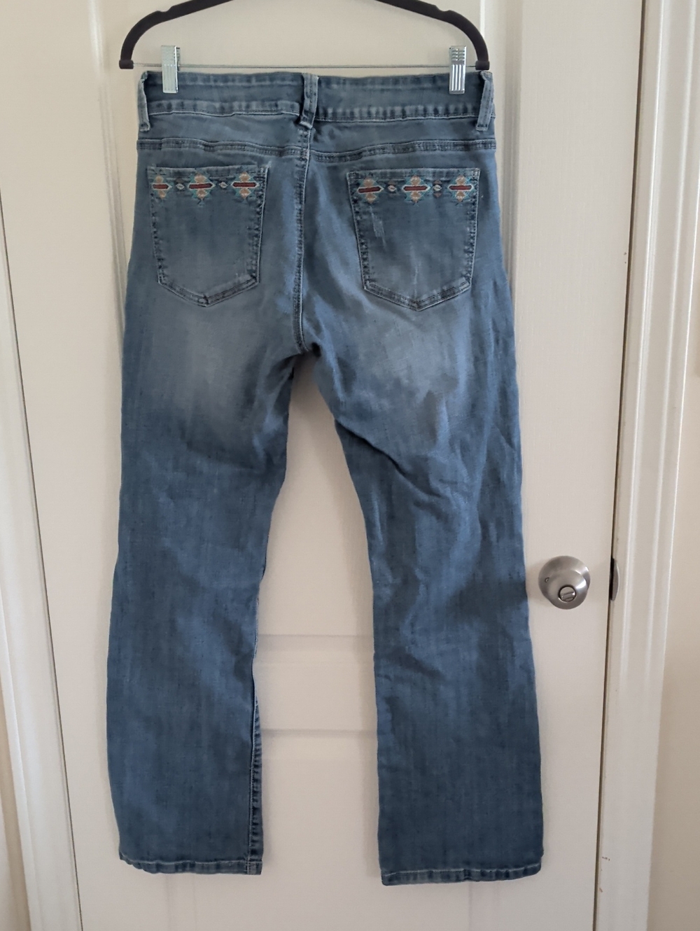 Ladies Stetson Light Blue Jeans with Embroidered Back Pockets